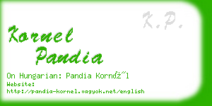 kornel pandia business card